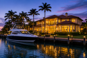 Luxury homes in Naples Florida waterfront community