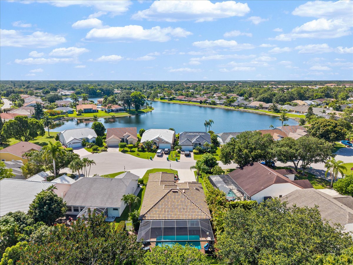 Aerial view of real estate in Naples Florida.