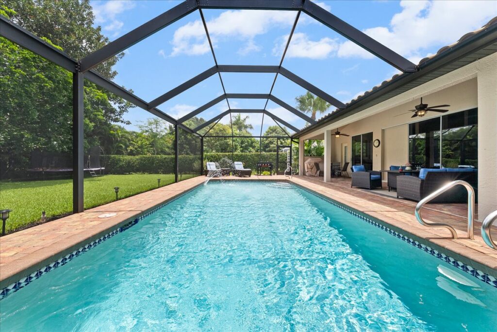 Screened lanai space at 6647 Craven Hill Way Naples