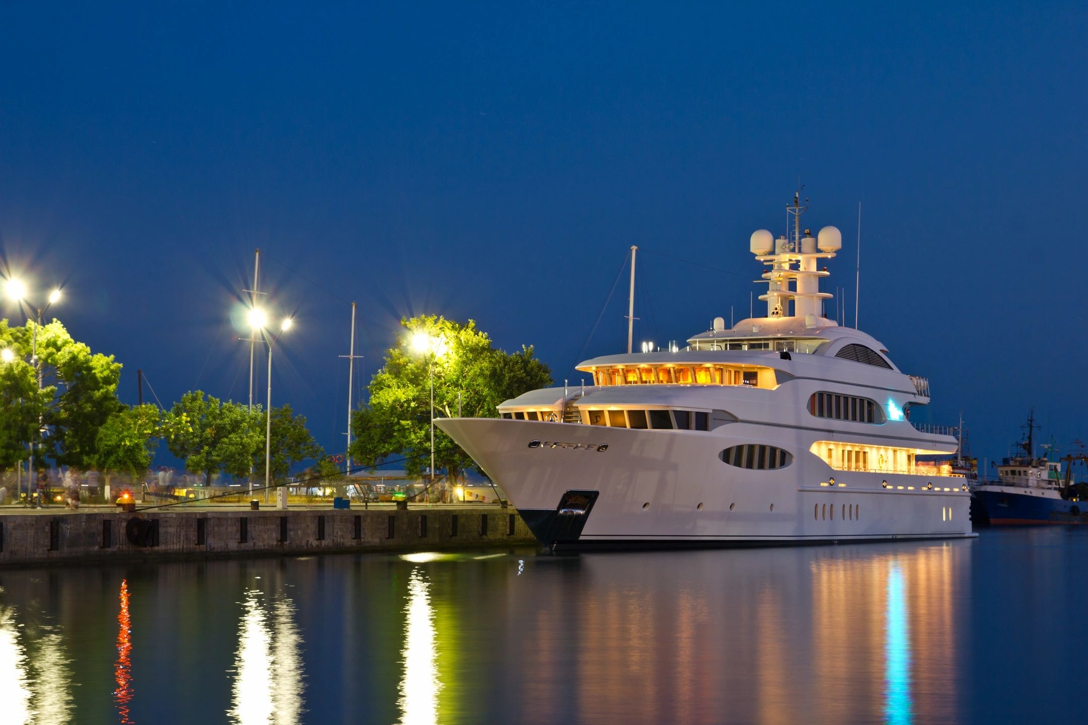 Luxury waterfront estate home in Port Royal Naples Florida with private boat dock